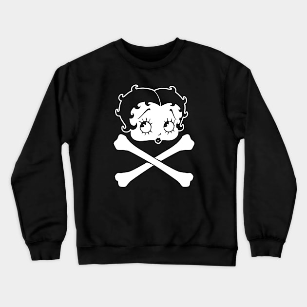 Betty Boop - Jolly Roger 2.0 Crewneck Sweatshirt by KERZILLA